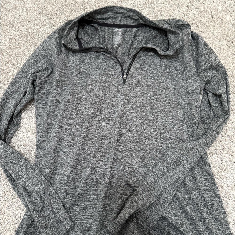 Gray Quarter-Zip Pullover